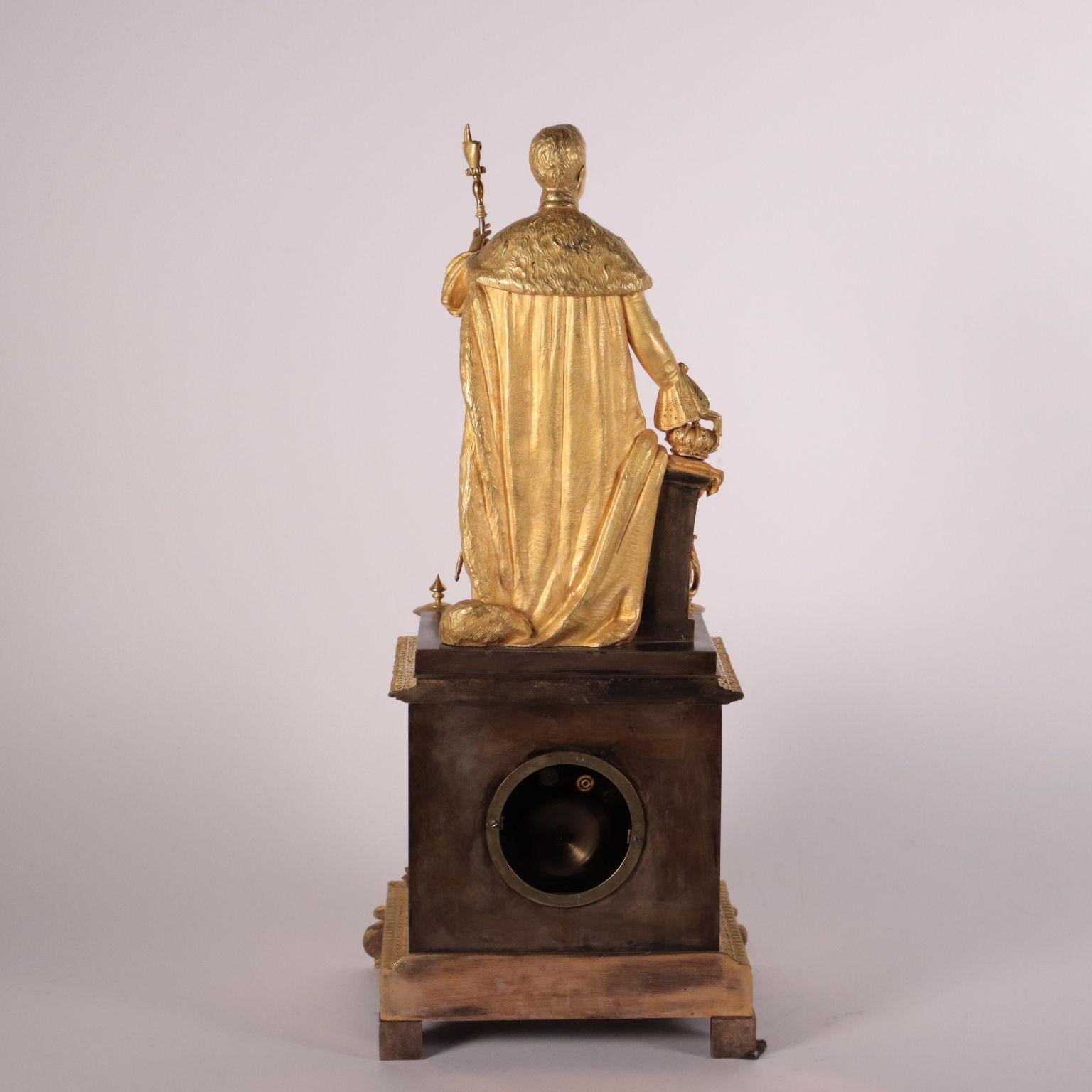 Table Clock with the Figure of an Emperor, XIXth Century 6