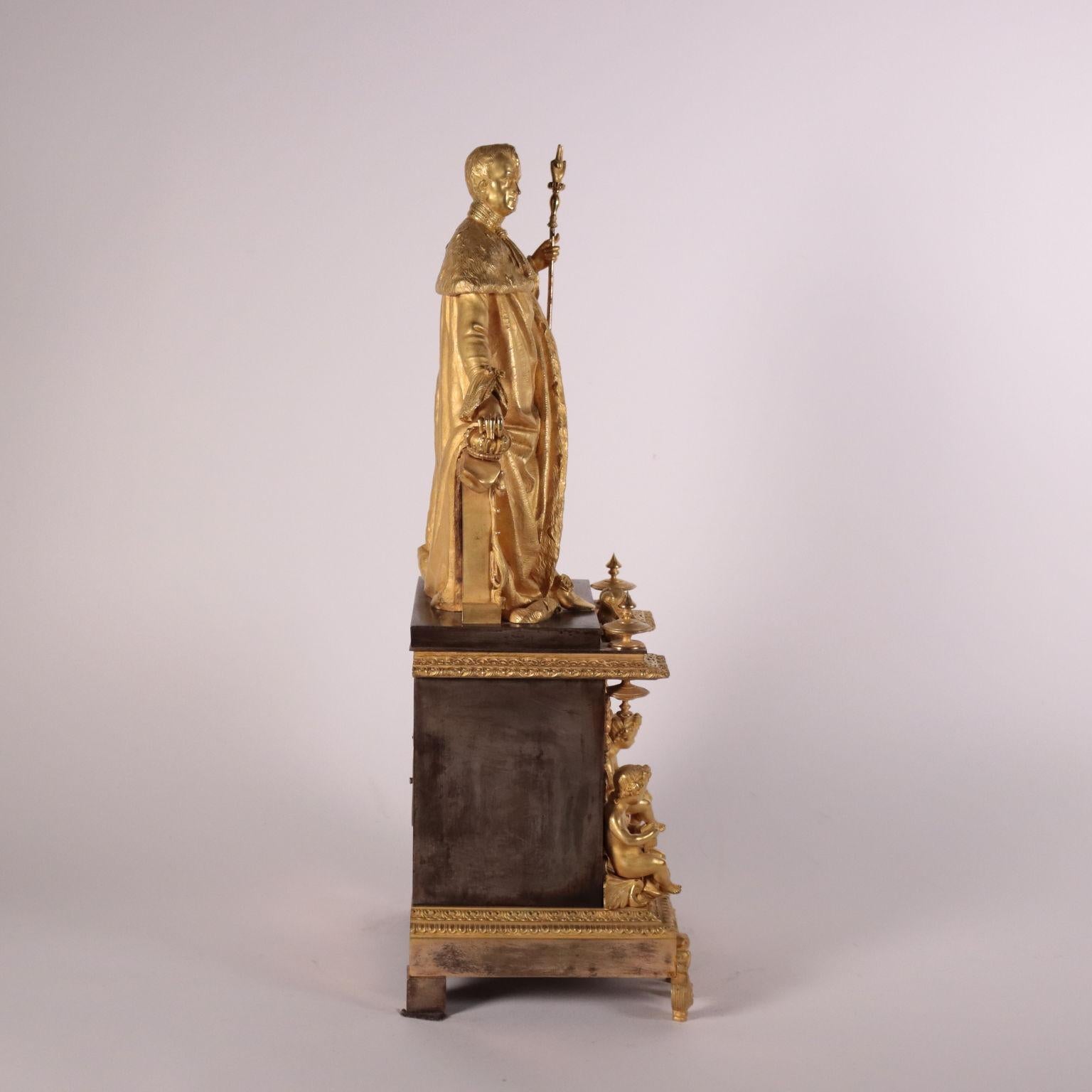 Table Clock with the Figure of an Emperor, XIXth Century 7