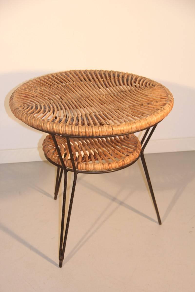 Table coffee rattan and iron Janne Abraham e Dirk Jan Rol, for Edition Rouger.