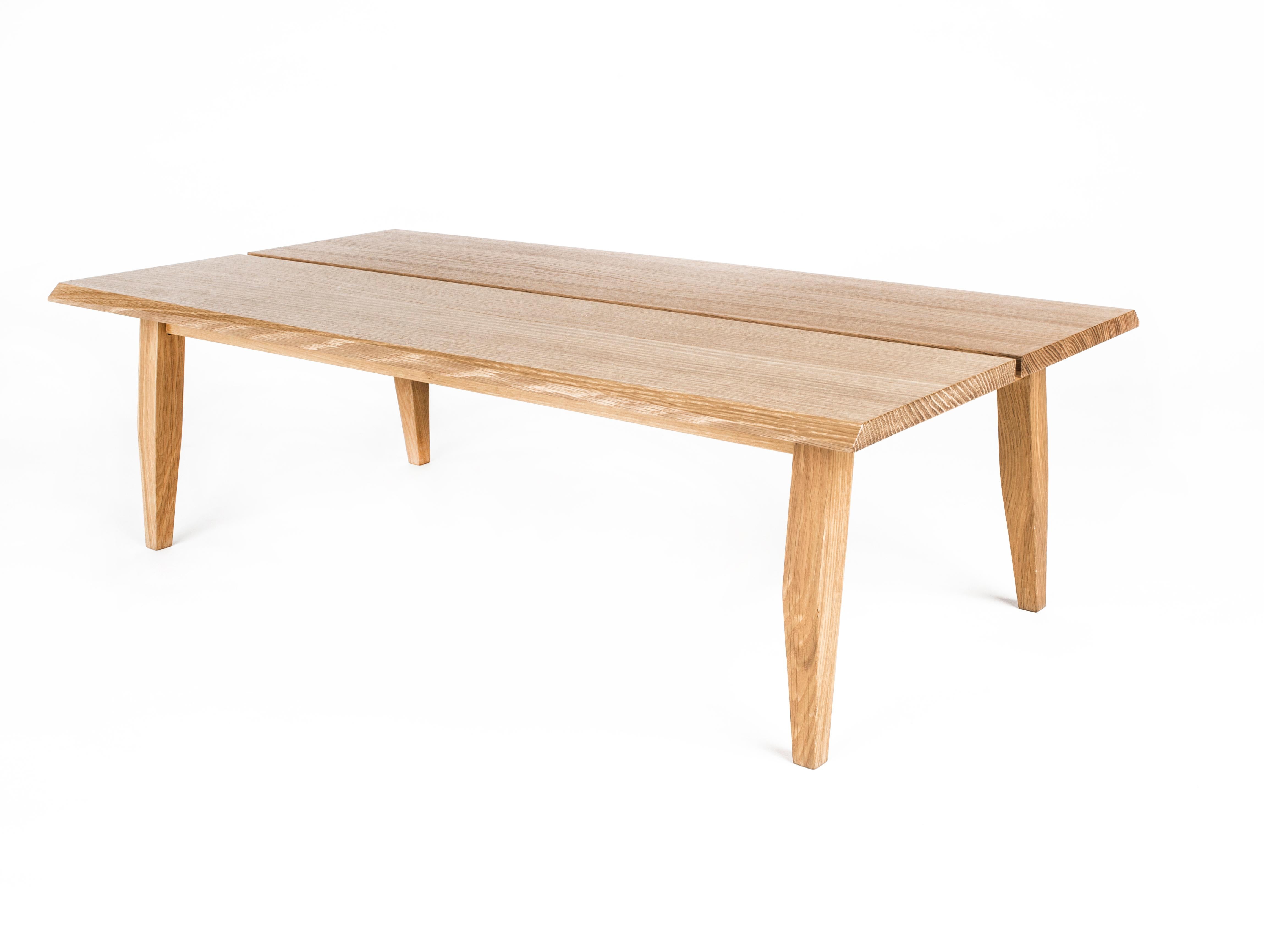 American Table, Coffee Table, Walnut, Modern, Hardwood, Rift Collection, Semigood Design For Sale