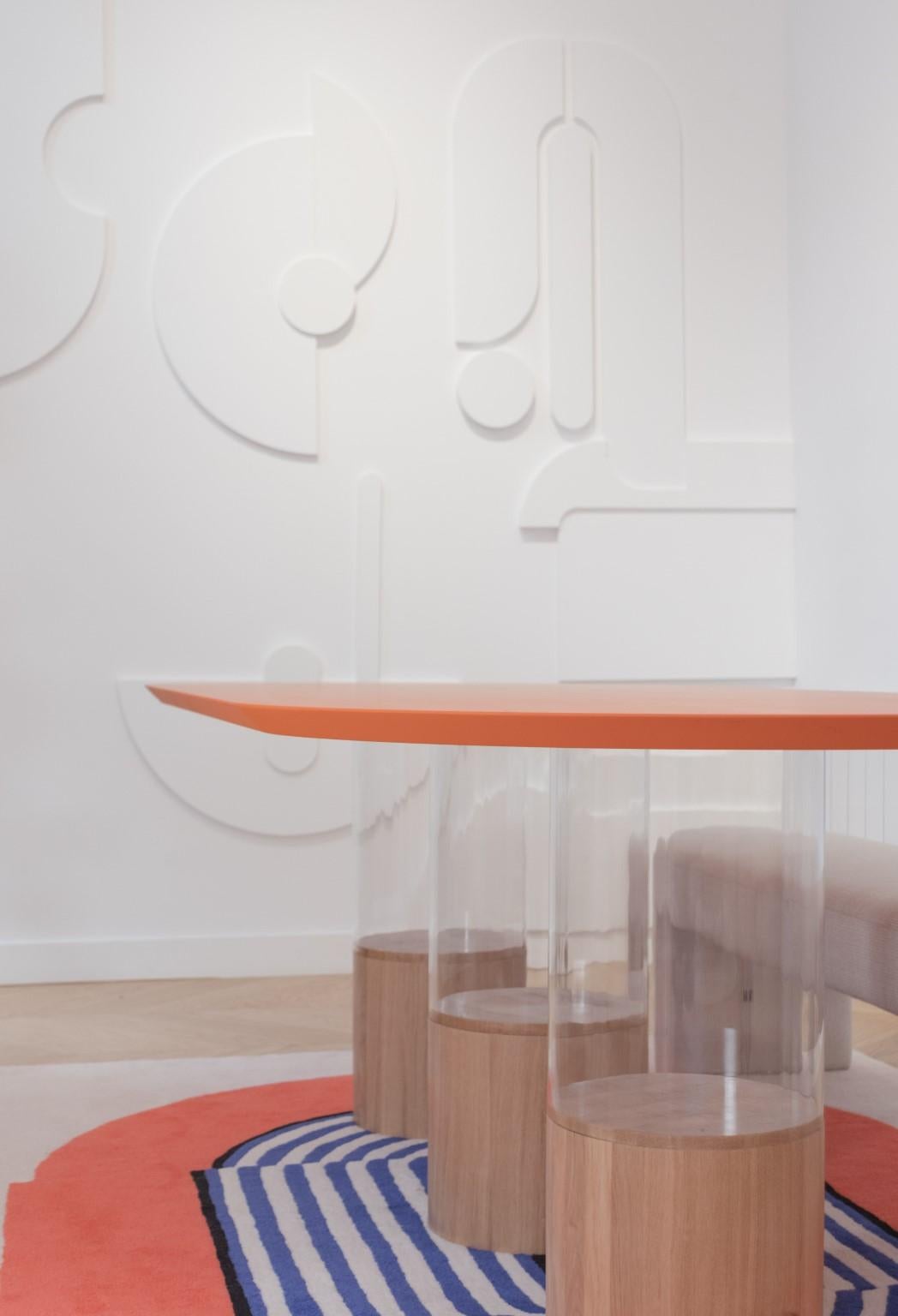 Français Table Colonne signée par Gigi Design en vente