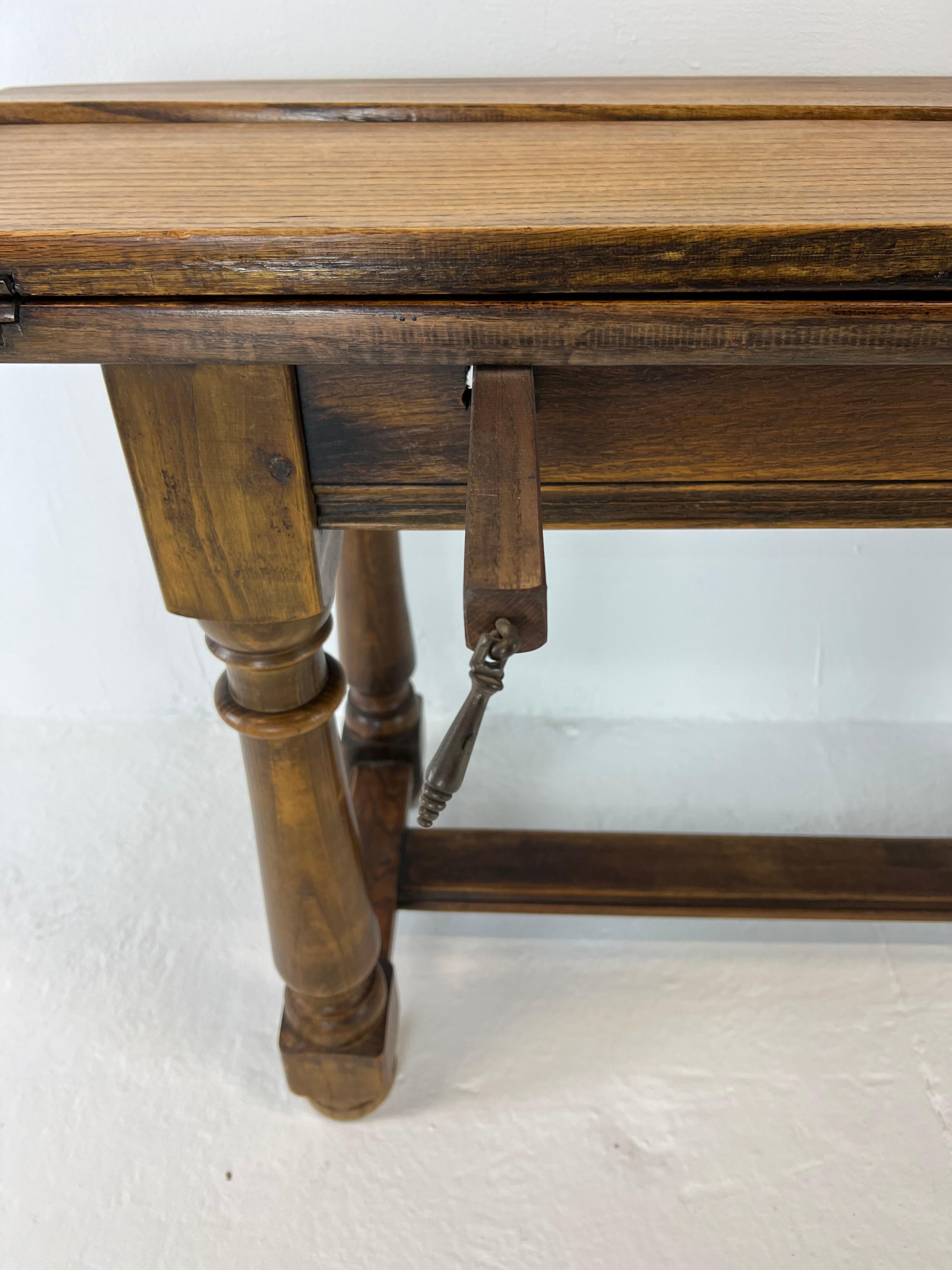 Oak Table Console from 19th Century