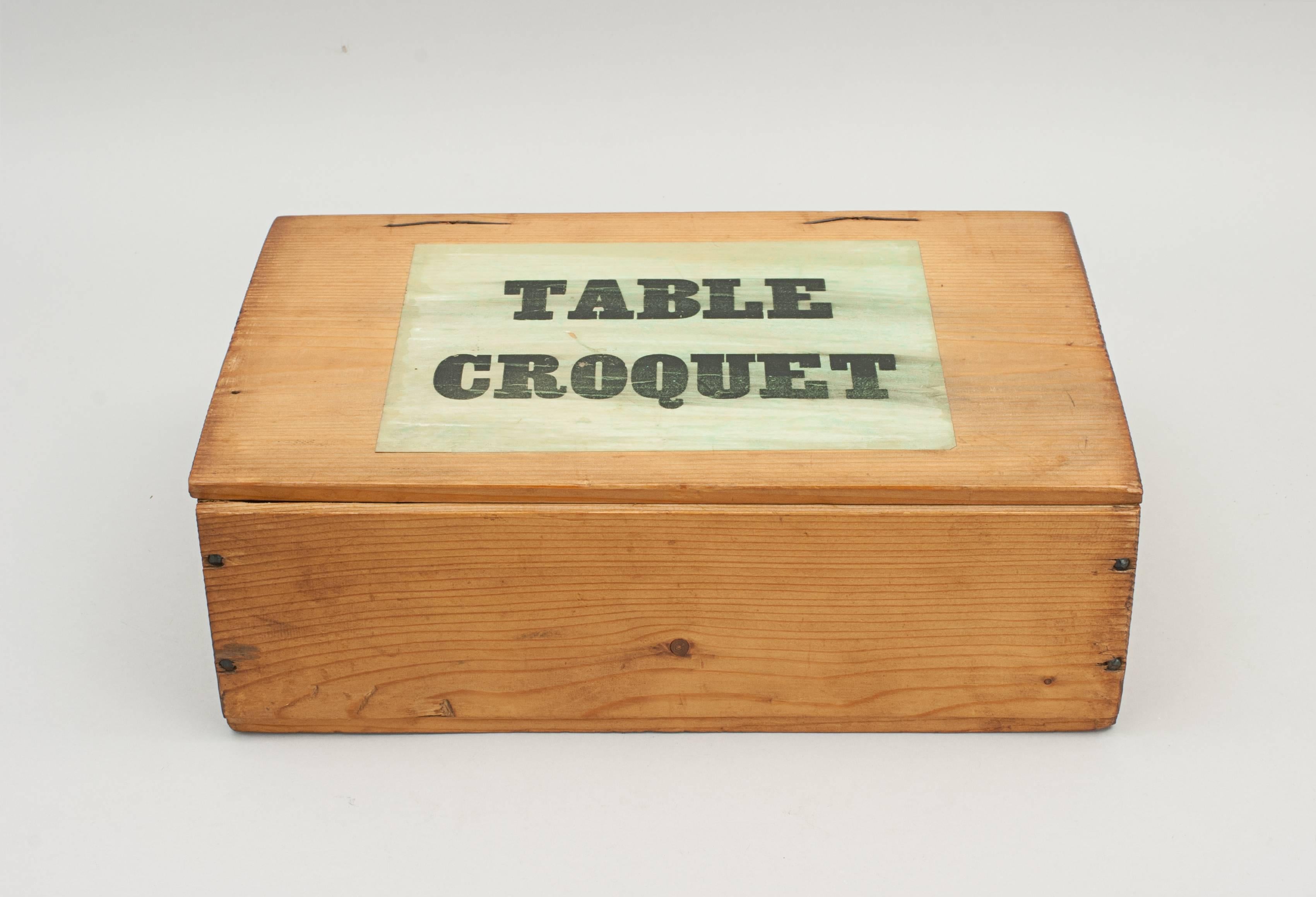 British Table Croquet Set