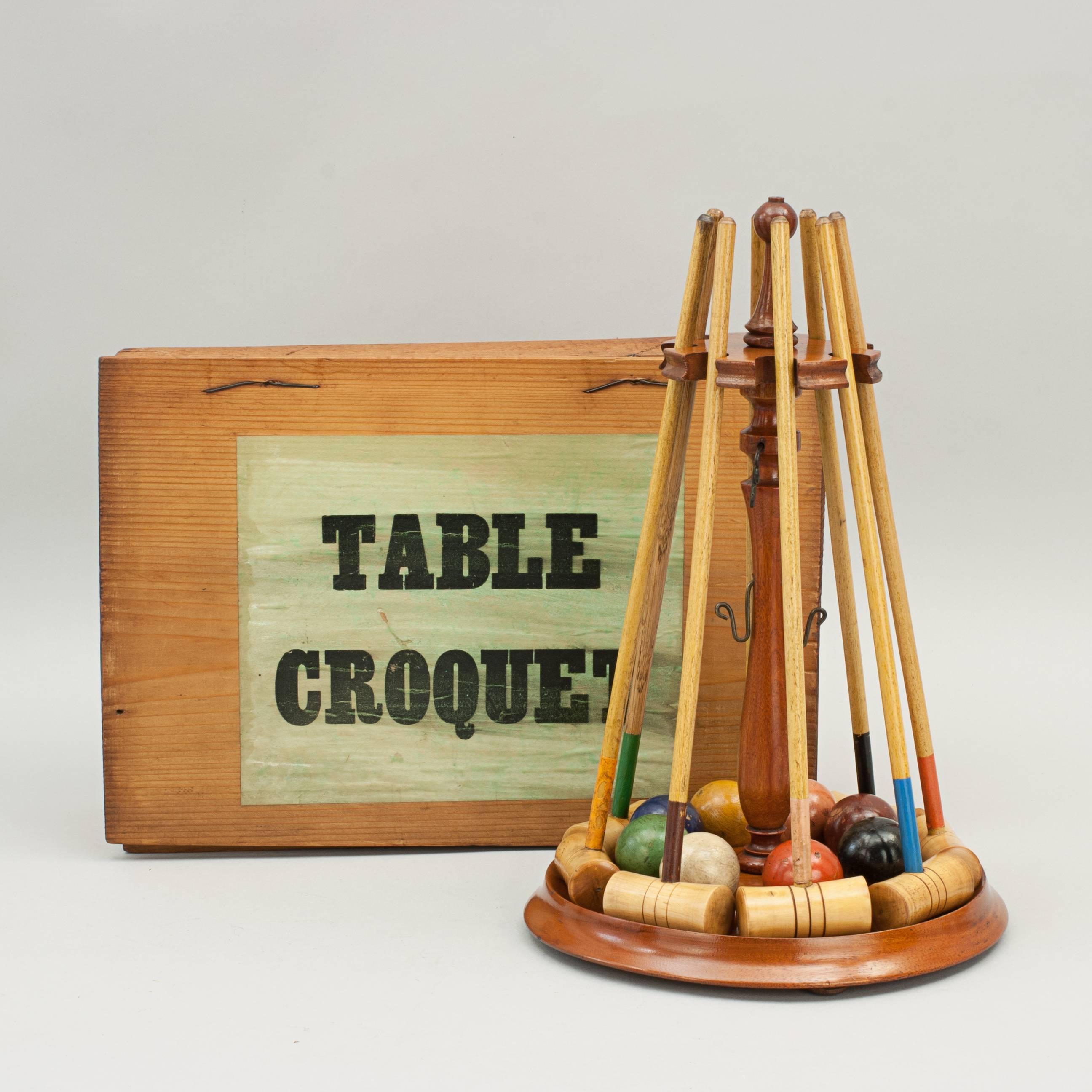 Early 20th Century Table Croquet Set