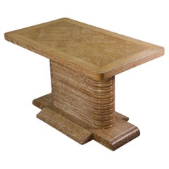 Table d'appoint en chêne massif attribué à Gaston Poisson 1960's