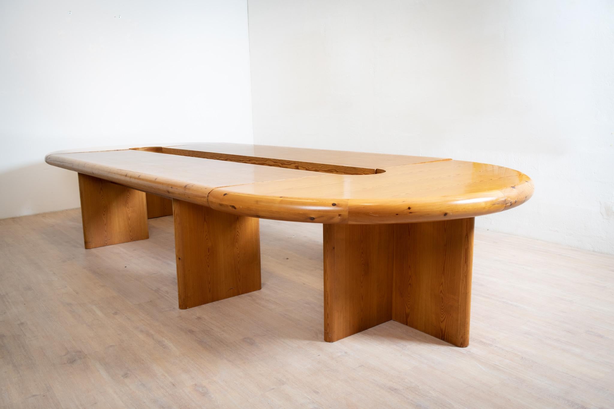 Konferenztafel von Rainer Daumiller für Hirtshals Savværk Møbler, 1980 im Angebot 4