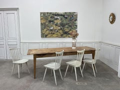 Table de ferme 1950 patine miel