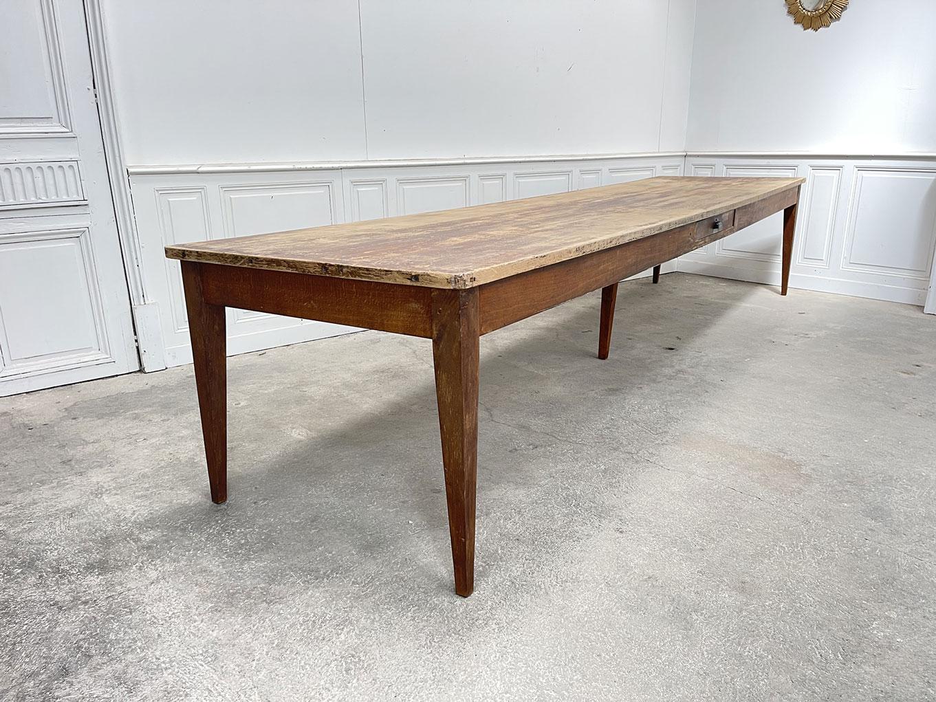 Table de ferme des années 1920 Francés en venta
