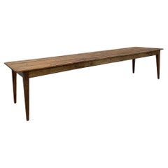 Table de ferme en chêne et sapin 1940