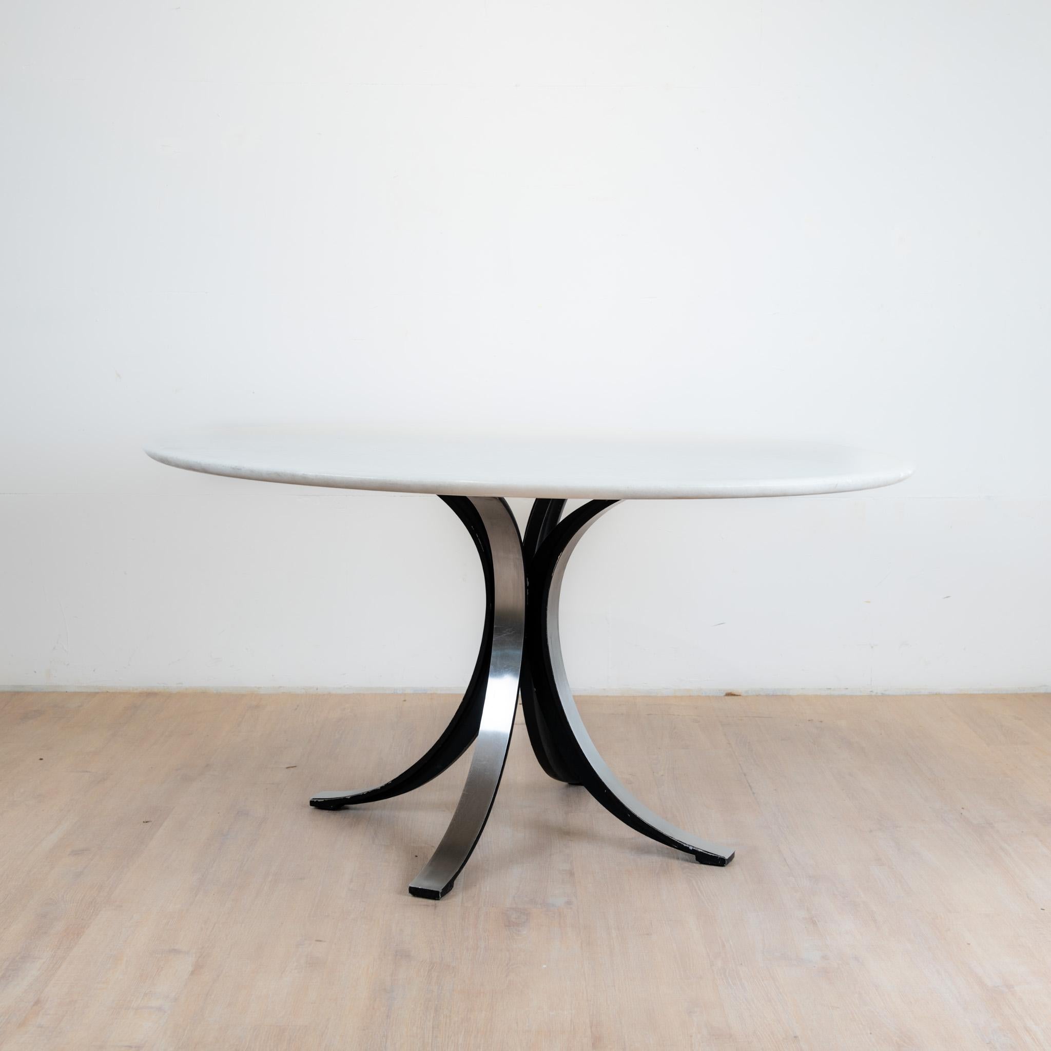 Table de Salle à Manger Ronde T69 en Marbre par Osvaldo Borsani pour Tecno, 1970 Bon état - En vente à SAINT-SEVER, FR