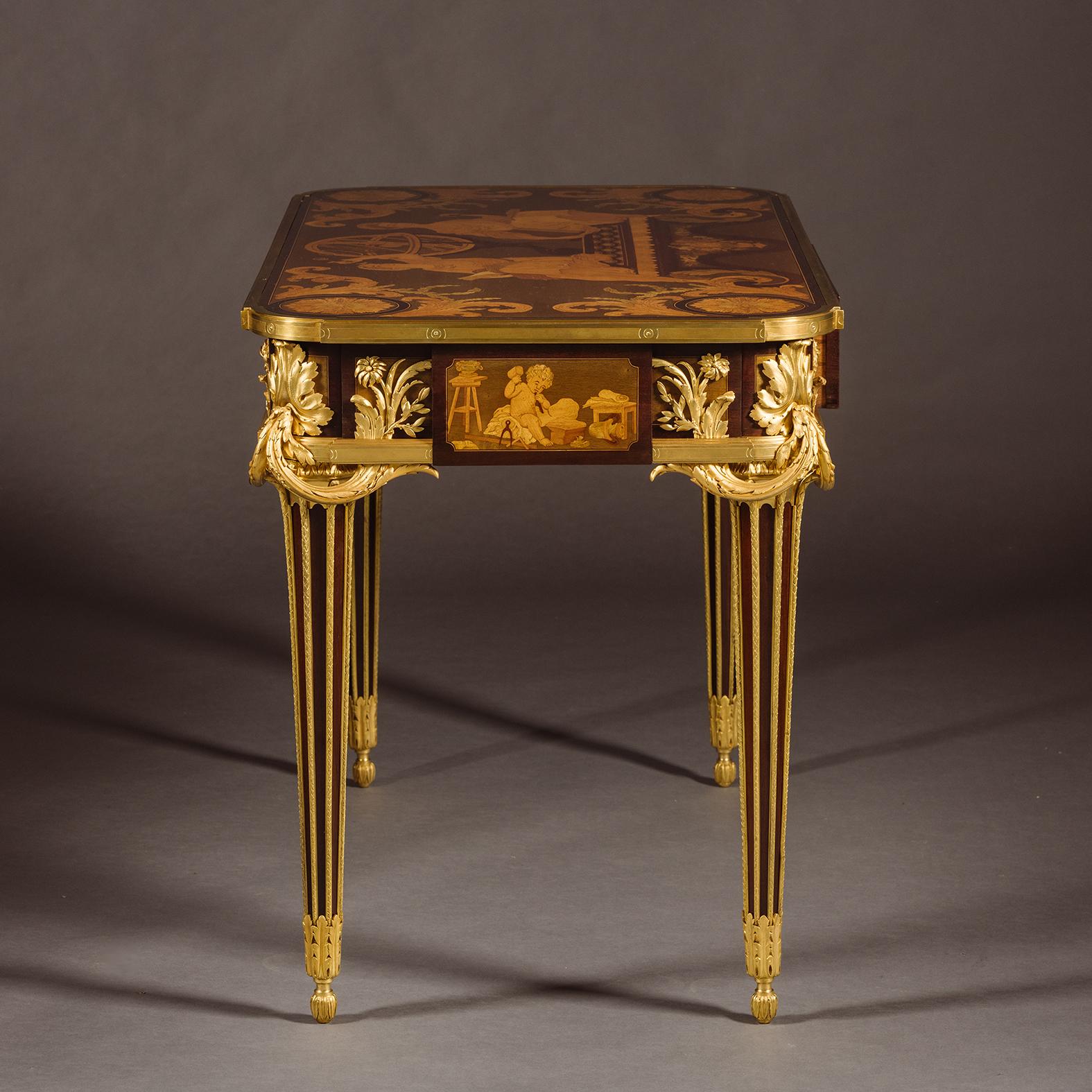‘Table des Muses’ - A Fine Louis XVI Style Centre Table, By François Linke In Good Condition For Sale In Brighton, West Sussex