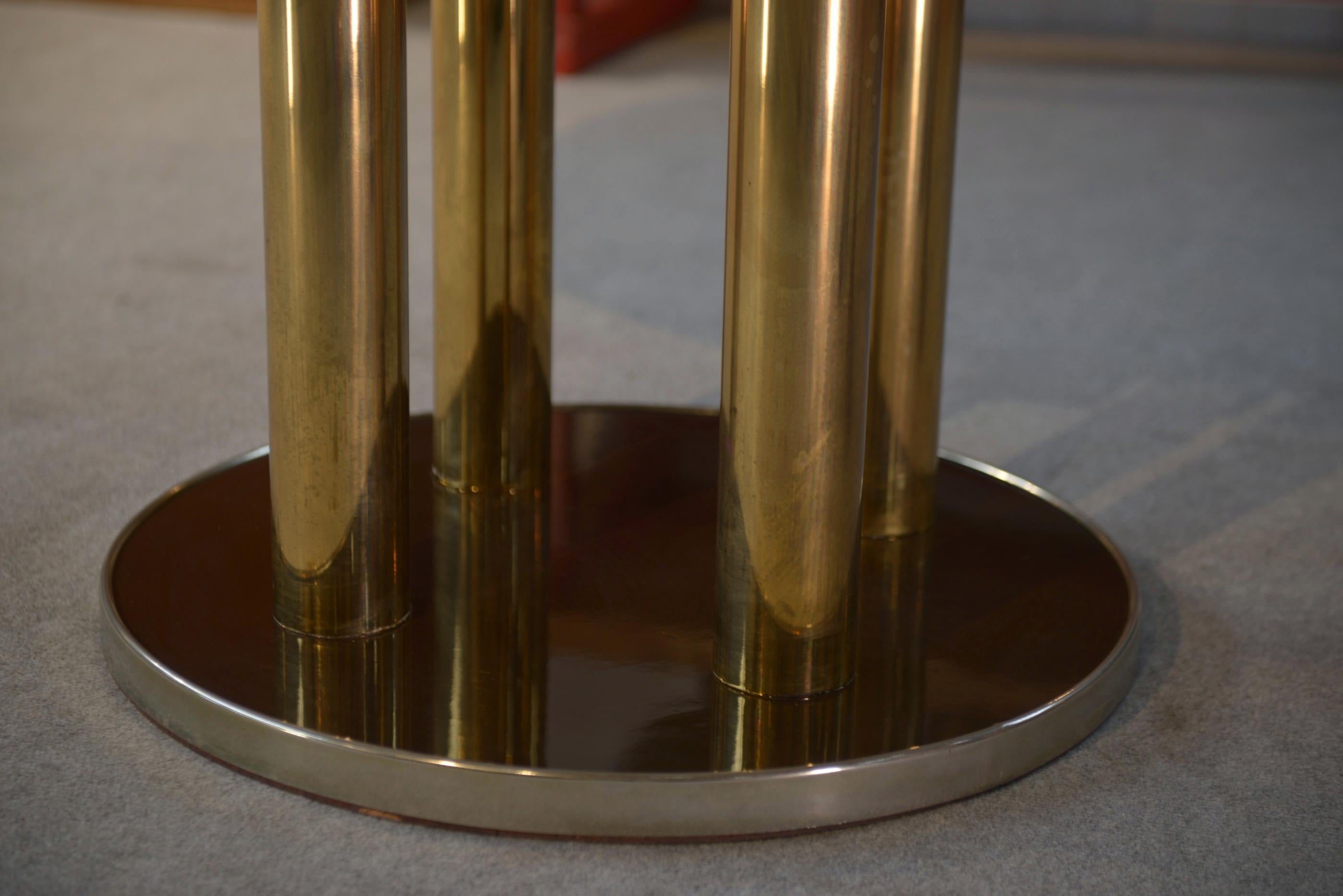 Tavolo design en plaquage de loupe d'Orme par Ramaioli Pesaro 1970's in vendita 2