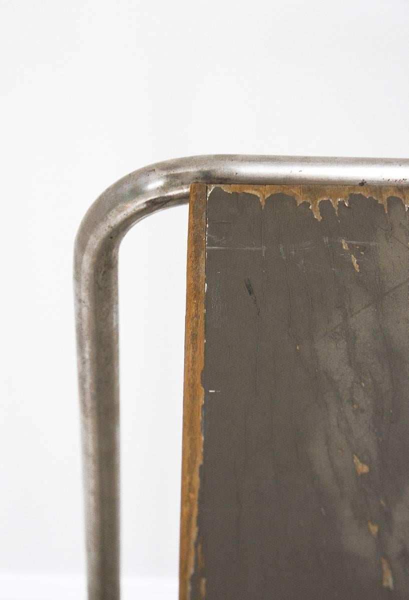 Table Designed by Marcel Breuer, Chromed Tubular Steel Lacquered Wood, 1930s In Good Condition For Sale In Barcelona, ES