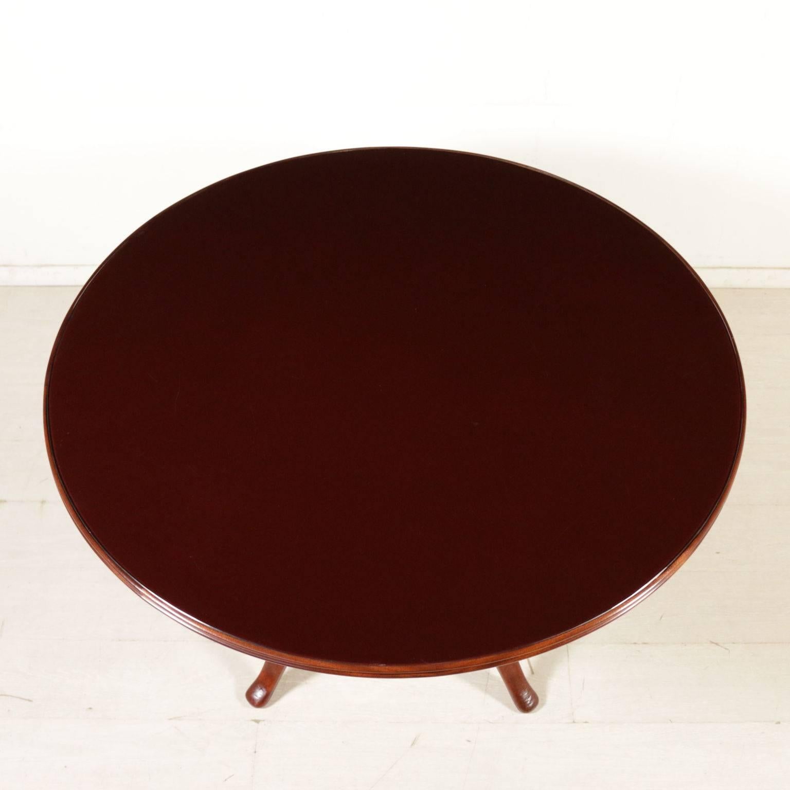Italian Table Designed by Osvaldo Borsani Mahogany Vintage, Italy, 1950s