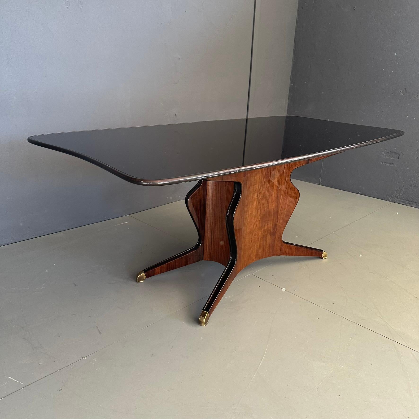 Brass Table designed by Osvaldo Borsani, produced by Fossati Attilio&Arturo from  1950 For Sale