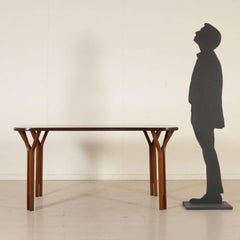 Table Designed for Sim Beech Mahogany Vintage, Italy, 1960s