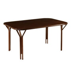Table Designed for Sim Beech Mahogany Vintage, Italy, 1960s