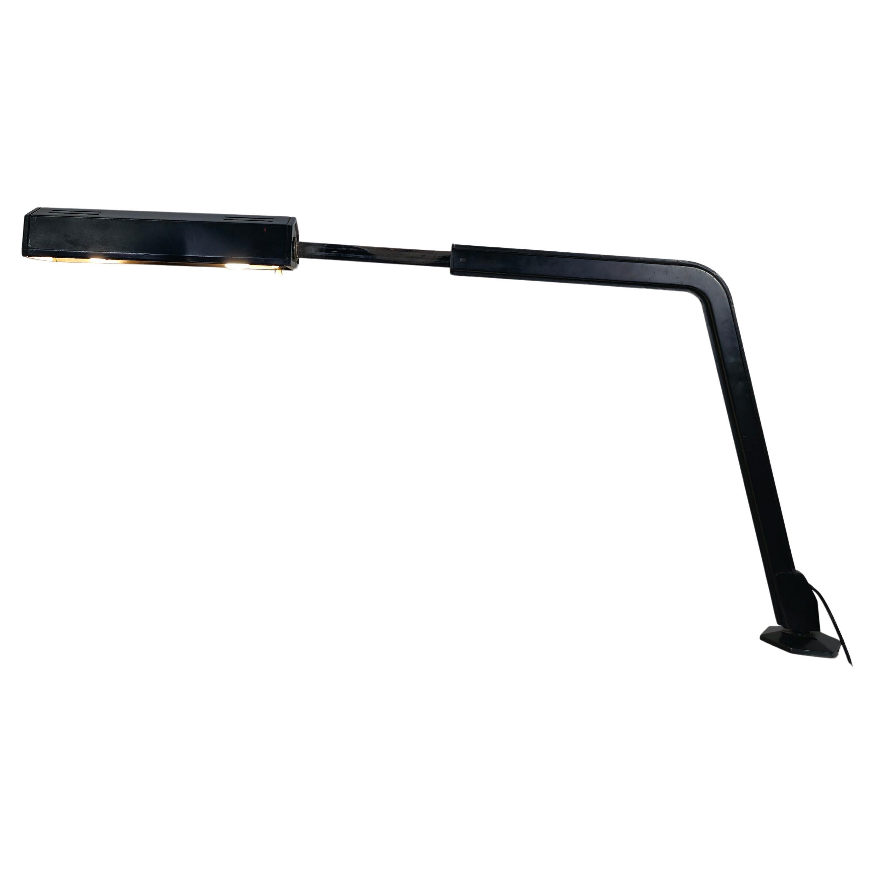 Table Desk Lamp BBPR for Olivetti Black Lacquered Metal Midcentury Italy, 1960s