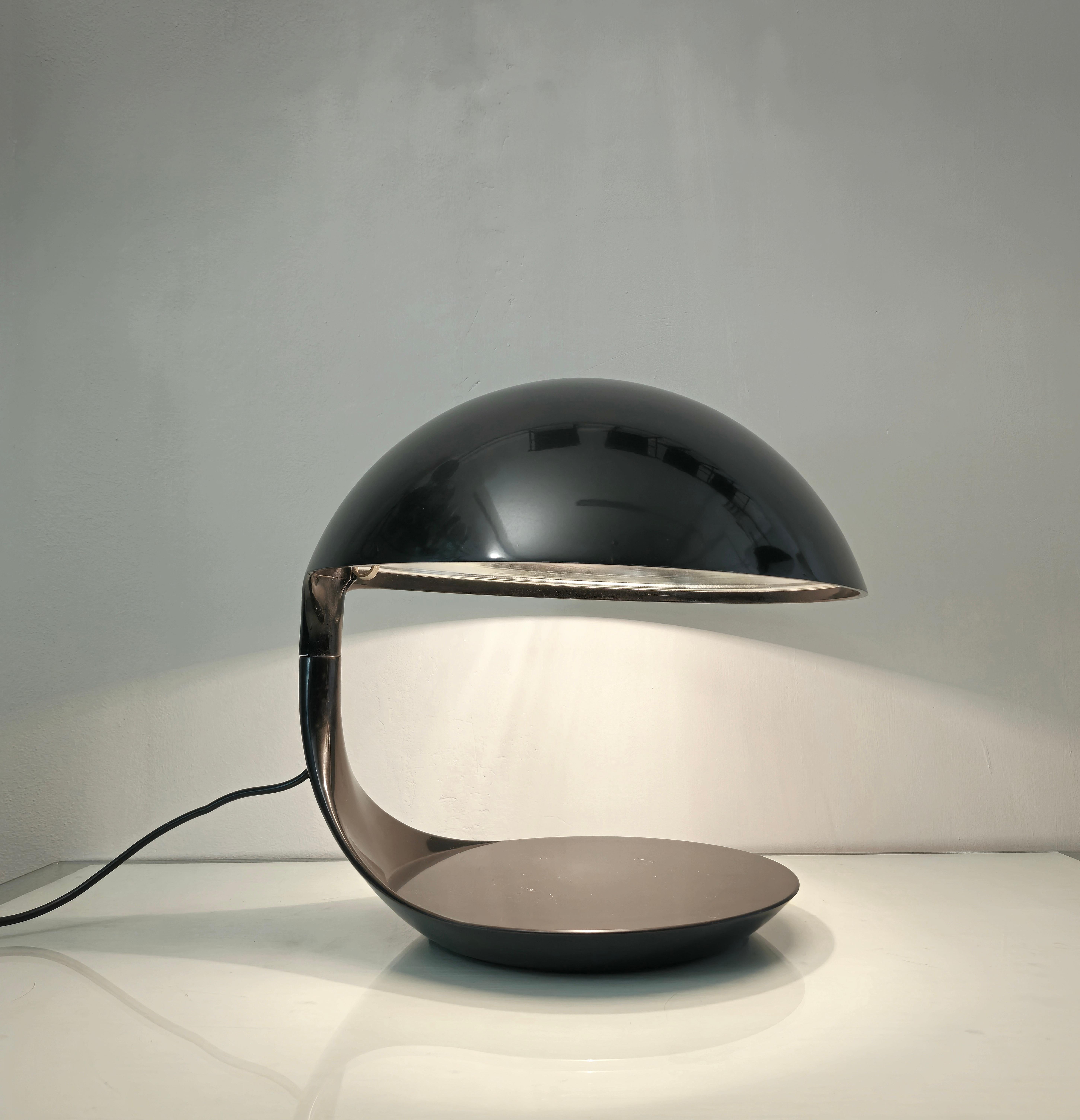 Table Desk Lamp Elio Martinelli Mod. Cobra 629 Midcentury Modern Italy 1960s In Good Condition In Palermo, IT