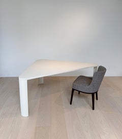 Table, Desk, Triangular Sculptural Design, Soft Architectural Form, Italy
