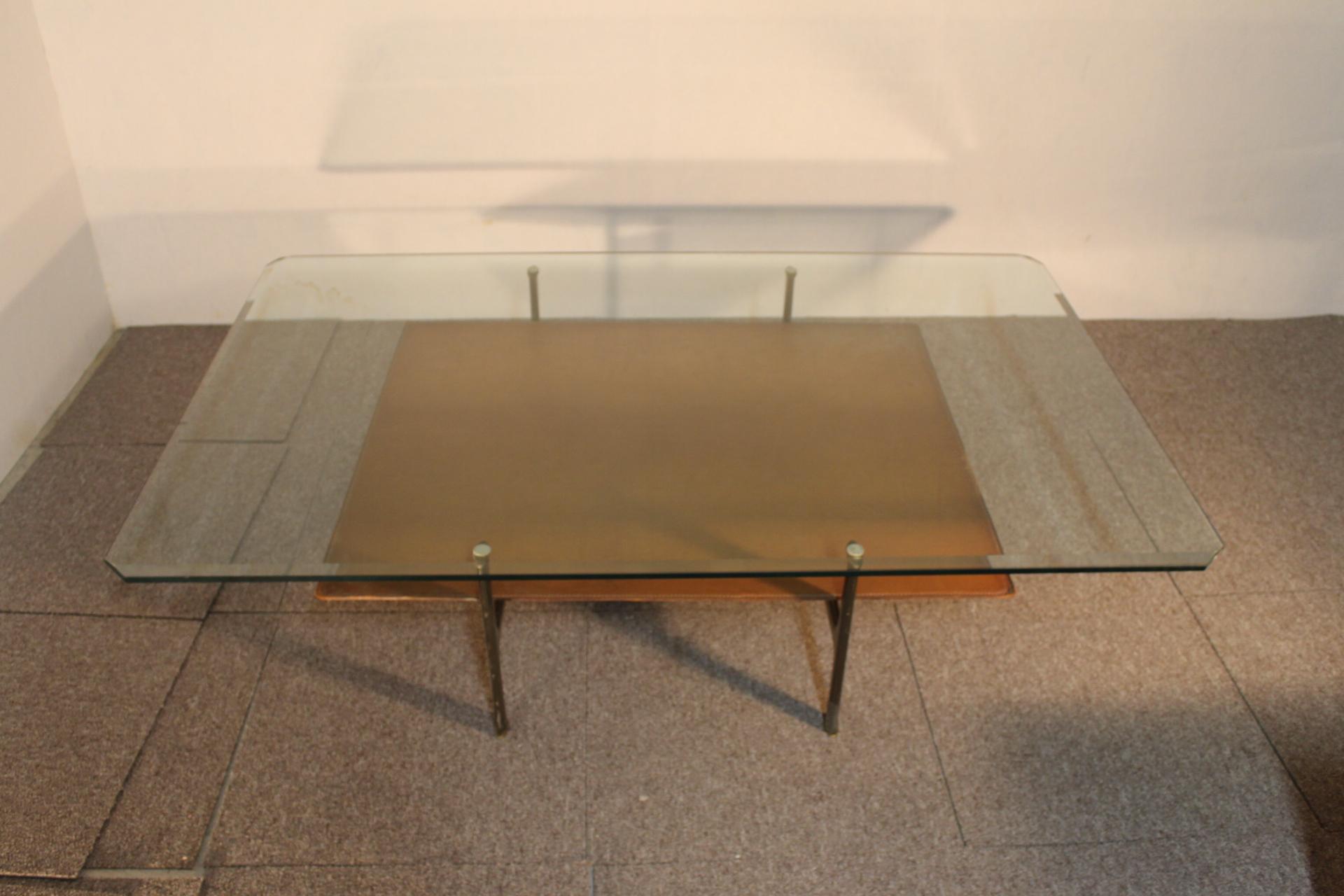 Table 'Diesis' B&B Italia, Leather Coffee Table by Antonio Citterio 6
