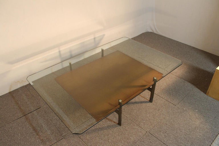 Table 'Diesis' B&B Italia, Leather Coffee Table by Antonio Citterio For Sale 11