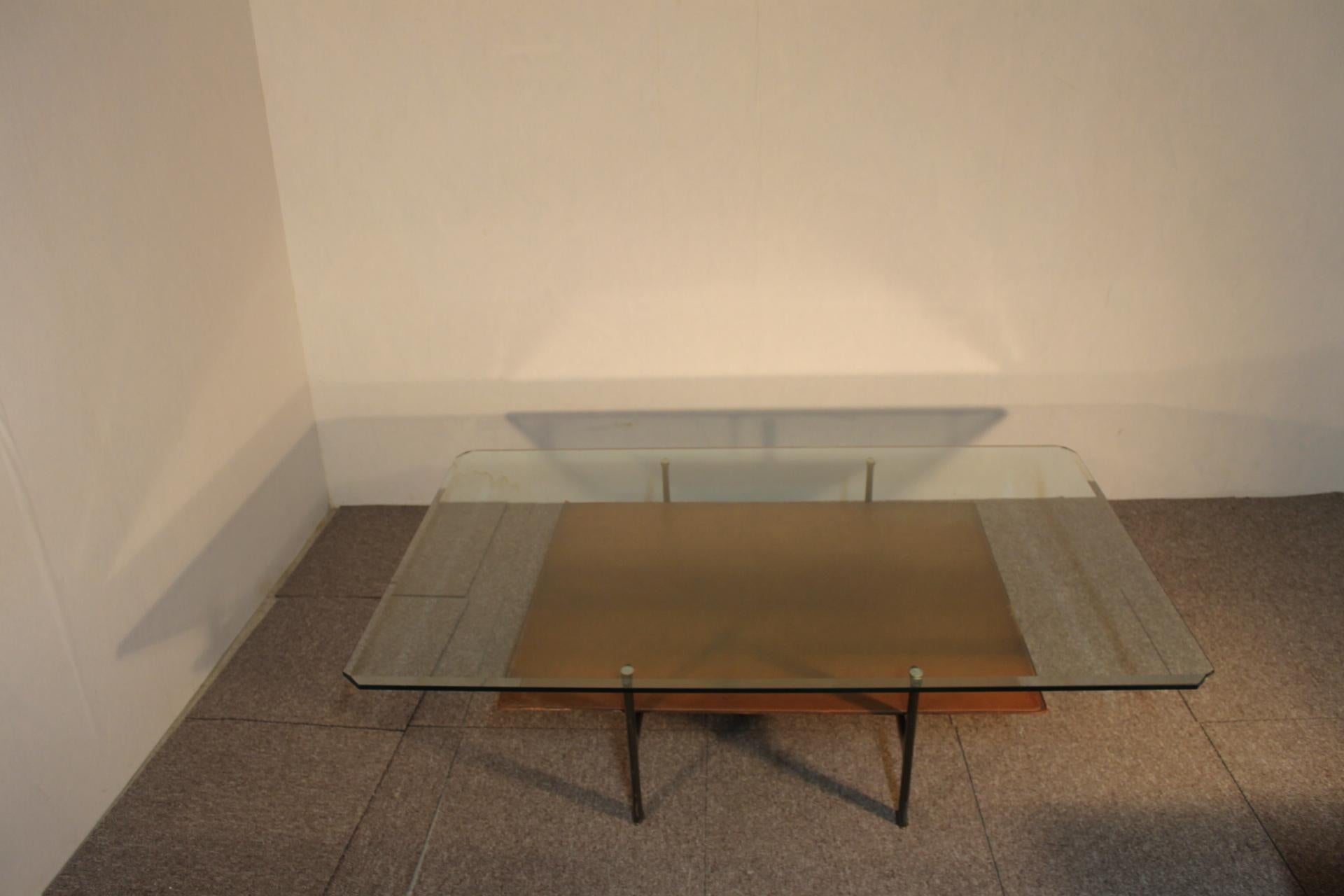 Table 'Diesis' B&B Italia, Leather Coffee Table by Antonio Citterio 12