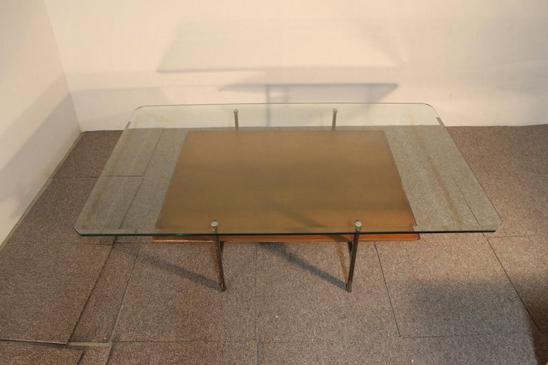Aesthetic Movement Table 'Diesis' B&B Italia, Leather Coffee Table by Antonio Citterio For Sale