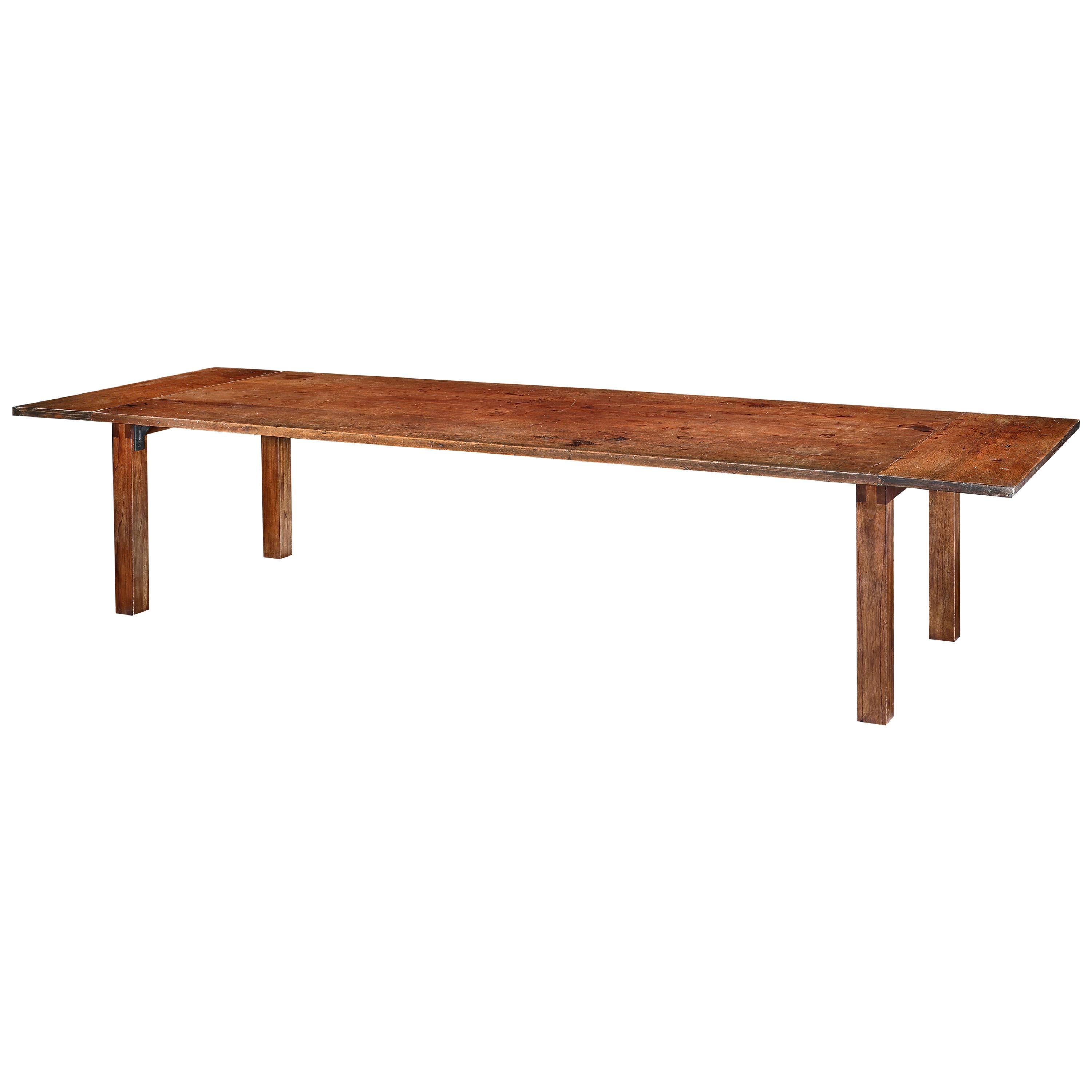 Table Dining Writing Library Boardroom Teak 20-24-seat, 1950, 12ft long 4ft wide