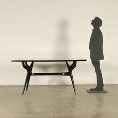 Table Ebonized Legs Formica Vintage, Italy, 1950s-1960s