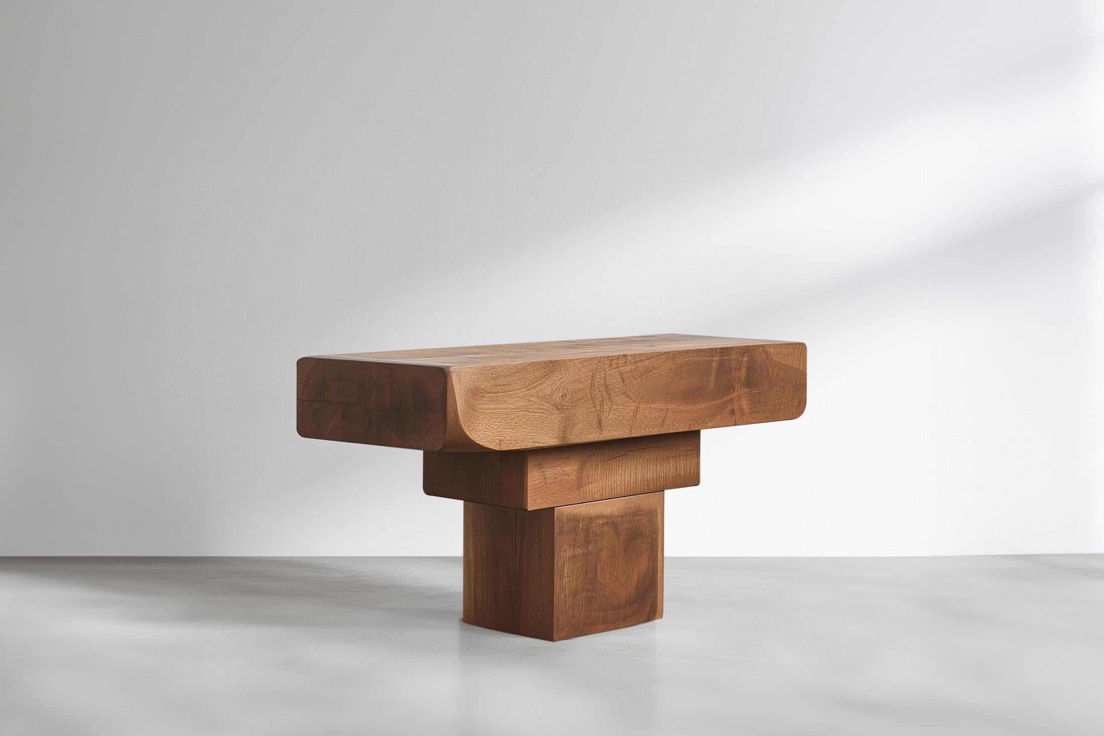 Brutalist Table Elefante by NONO 02, Oak Pure, Distinctive Style For Sale