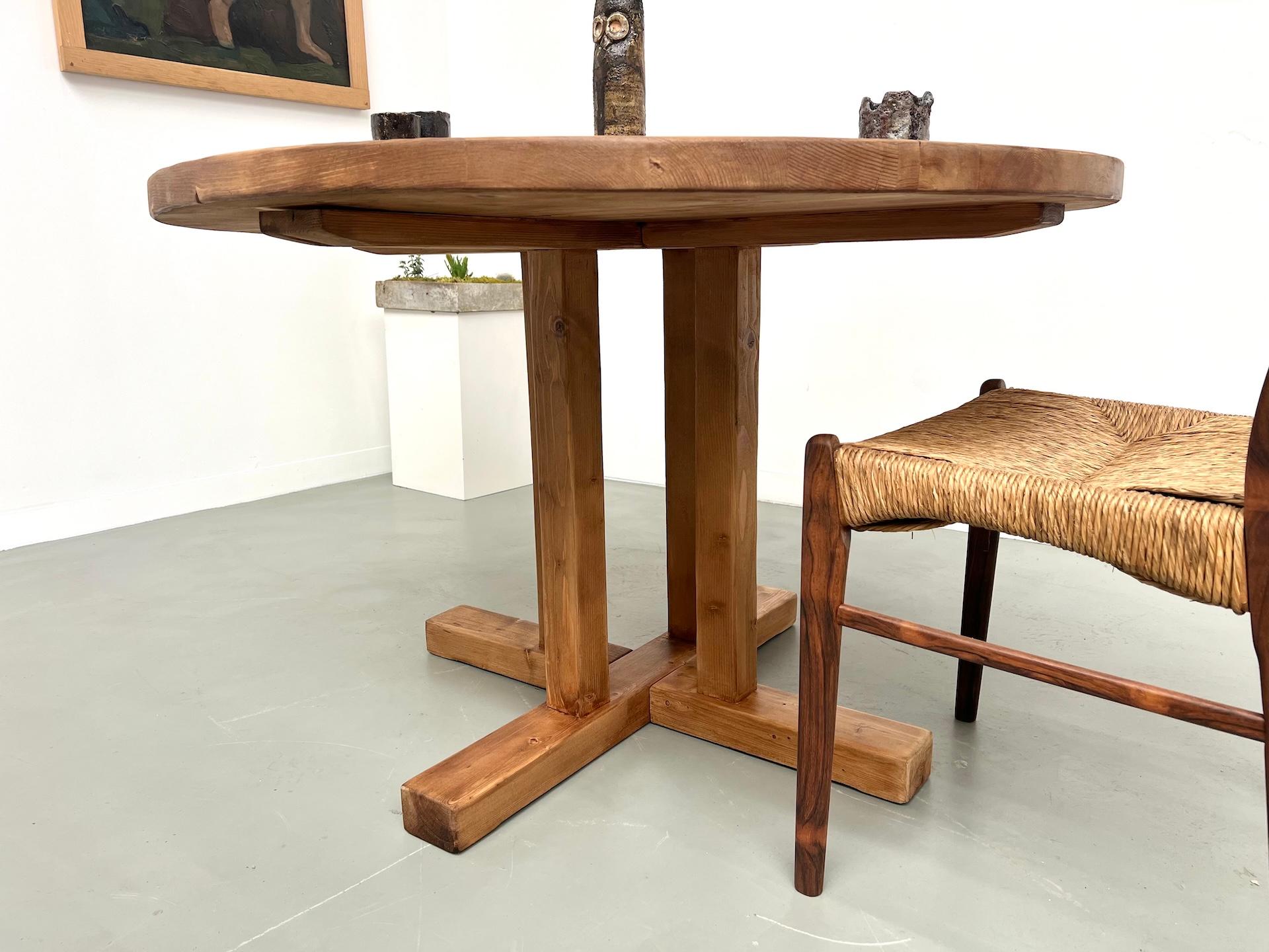 Fin du 20e siècle Table ronde Les Arcs - 1970 DLG Charlotte Perriand en vente