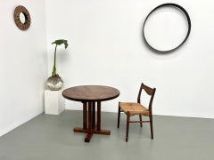 Table en pin ronde "occasionnelle" Les Arcs