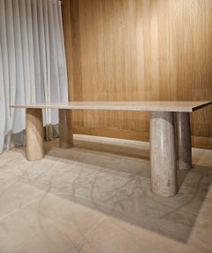 table en travertin Italie 1970
