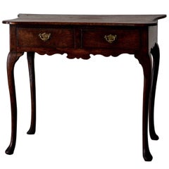 Table English Queen Anne Oak Brown, England, 18th Century