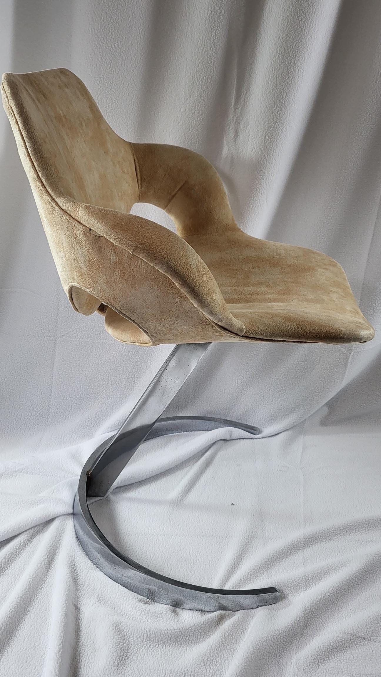 French Table et Chaises Boris Tabacoff France 1970 Vintage (Set de 5 pièces) For Sale
