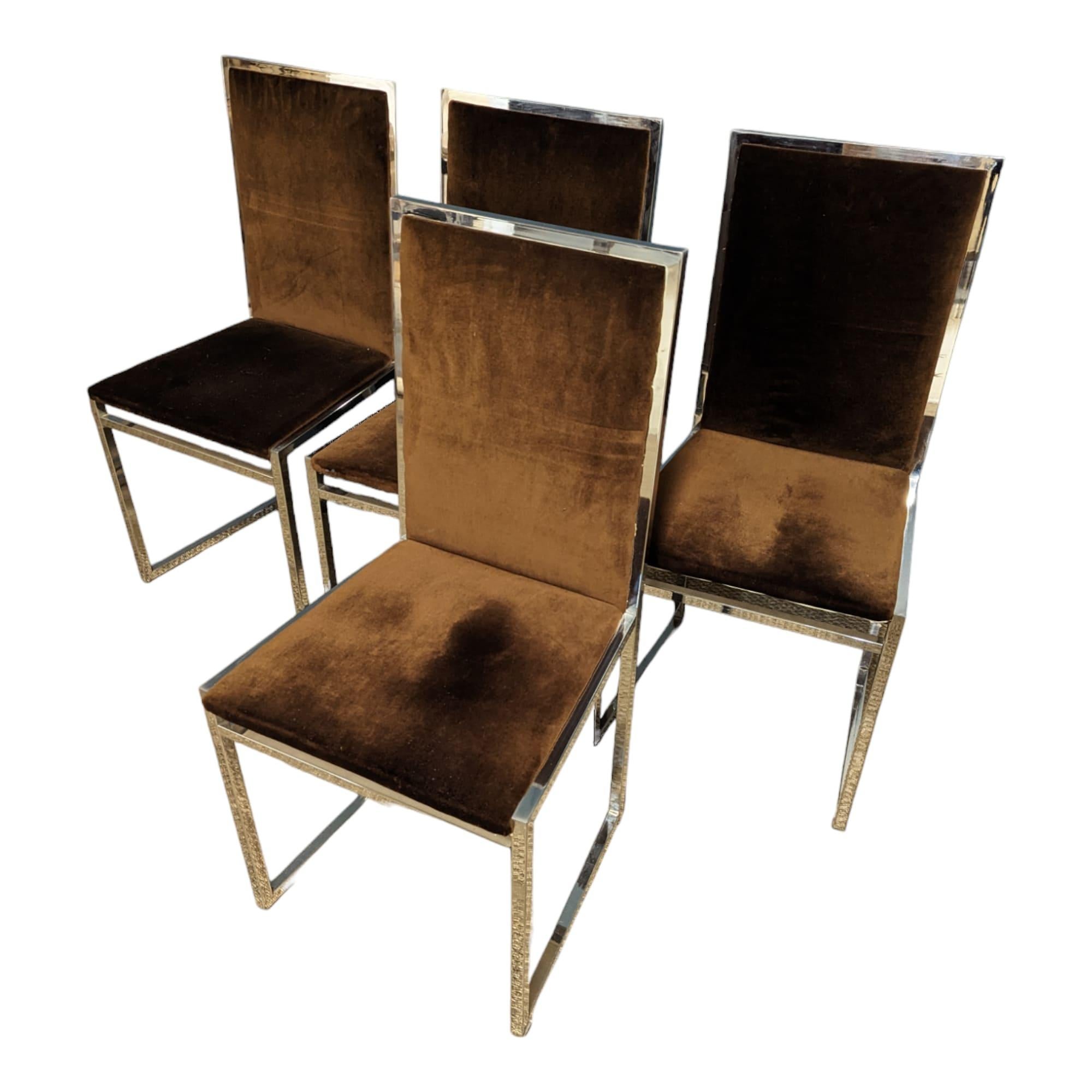 Italienischer Esstisch und Stühle des 20. Jahrhunderts von Paderno Di Milano  (Metall) im Angebot
