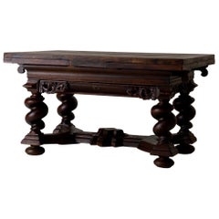 Table Extendable Swedish Baroque Oak Swedish