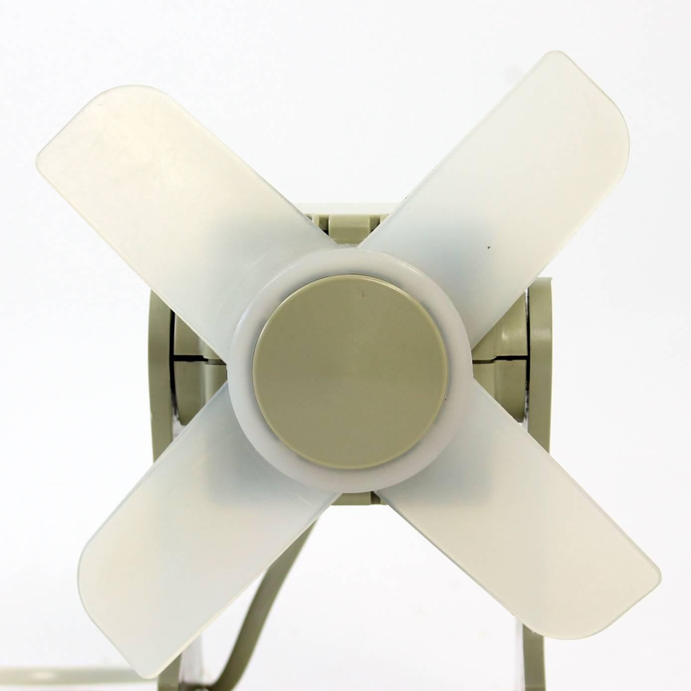 Table Fan in Gray Plastic, Czechoslovakia, circa 1960 1