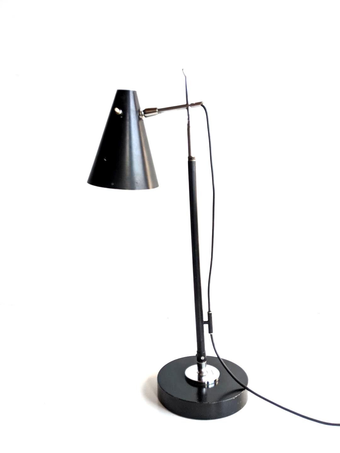 Lacquered Table / Floor Lamp by Giuseppe Ostuni, circa 1955 For Sale