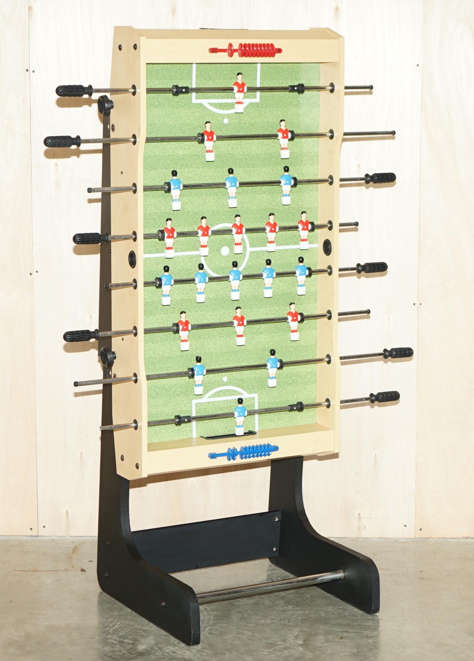 We are delighted to offer for sale this nice fold away foosball table

A good looking decorative and usable piece to keep the kids (and adults!) busy this summer holidays!

Condition wise it has been deep cleaned, hand condition waxed and hand