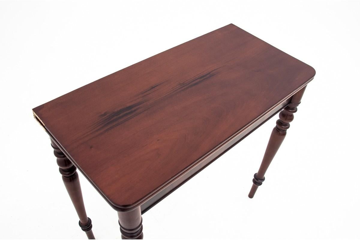 Mahogany Table for Playing Cards from around 1880, After Renovation For Sale
