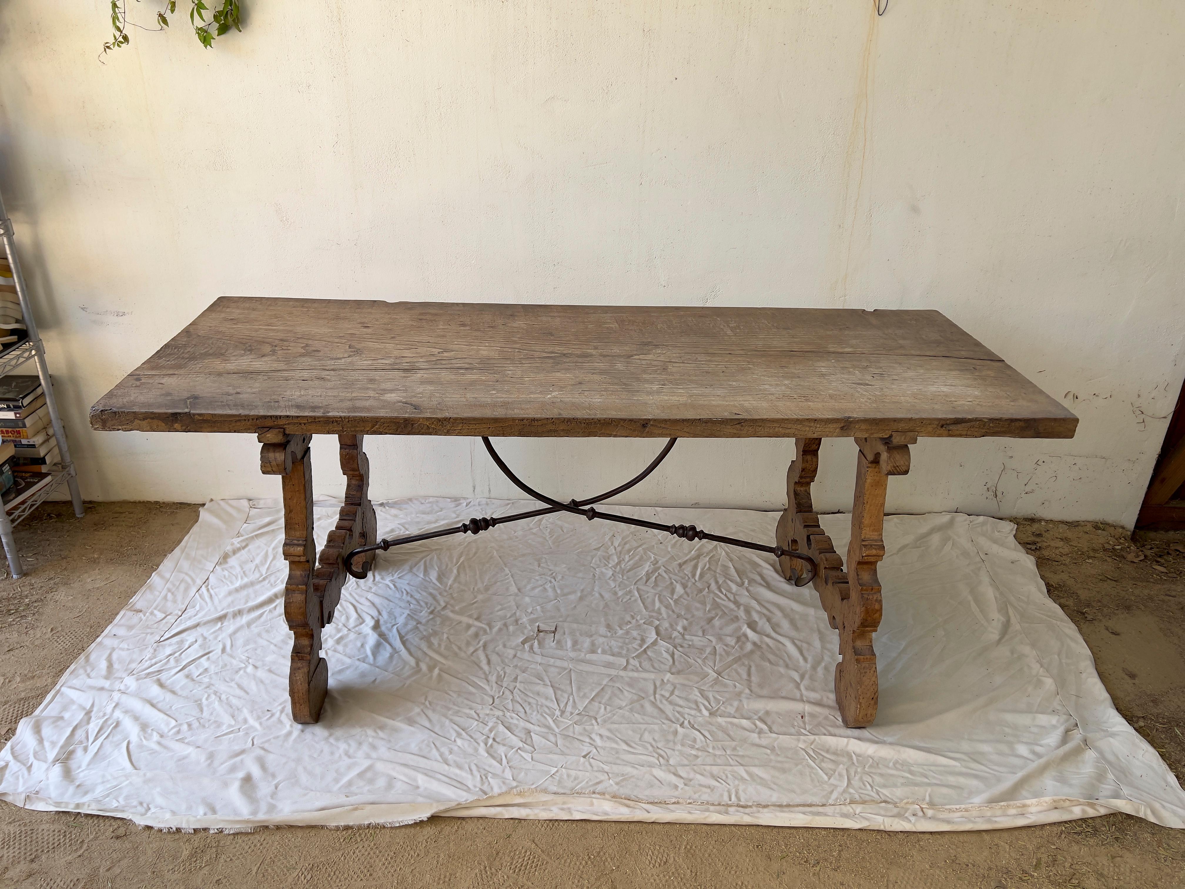 Baroque 18th Spanish tresle Table  For Sale