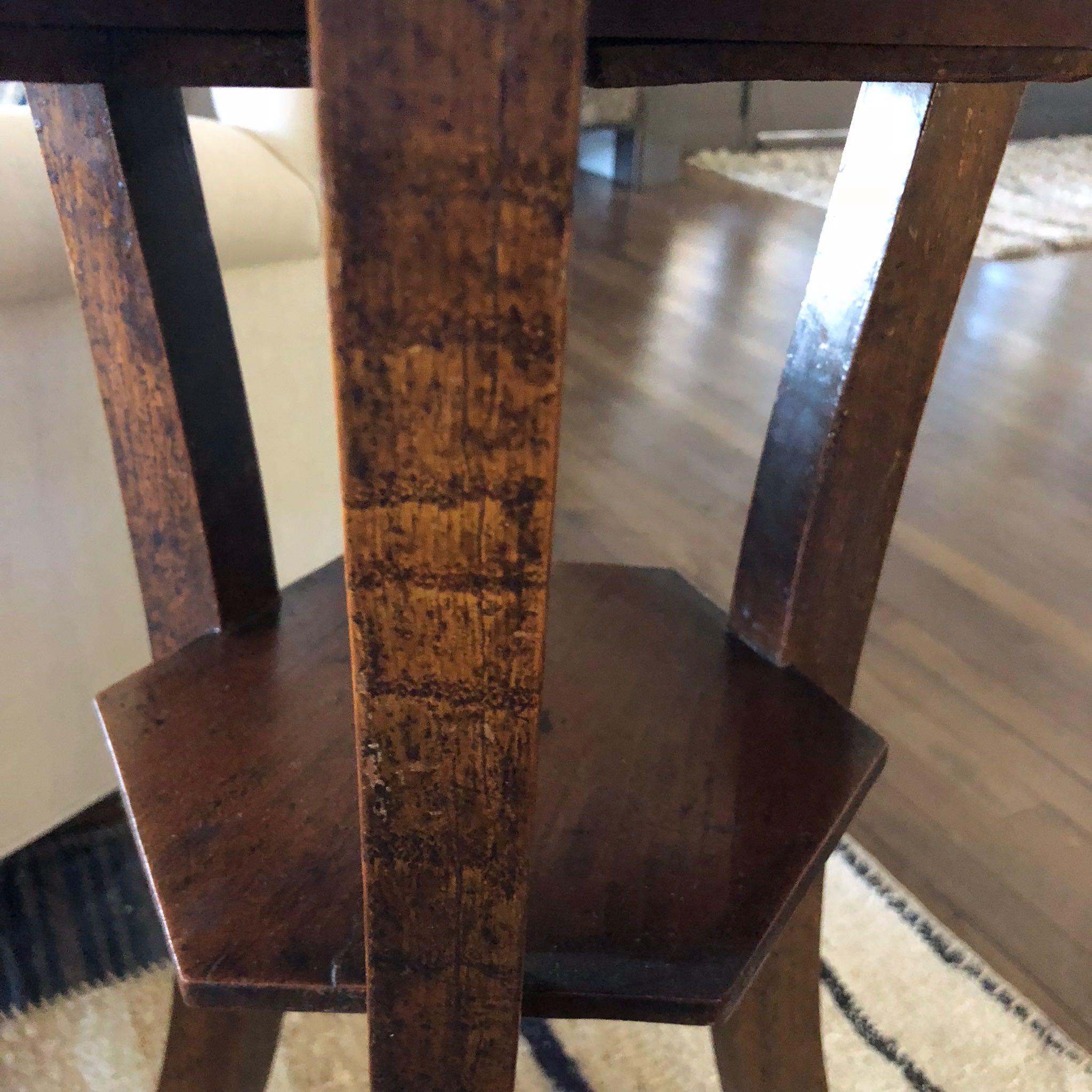large wedge shaped end table