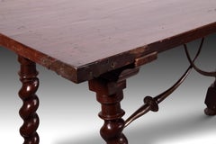 Table for Spanish Desk, Pine and Beech Tree Wood, Iron, 18th Century