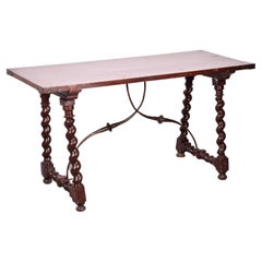 Table for Spanish Desk, Pine and Beech Tree Wood, Iron, 18th Century