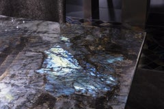 Telaio del tavolo Acciaio inox lucido Piano disponibile in marmo a specchio e metallo liquido