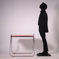 Table Giancarlo Piretti Plastic Chromed Metal Bologna, Italy, 1970s