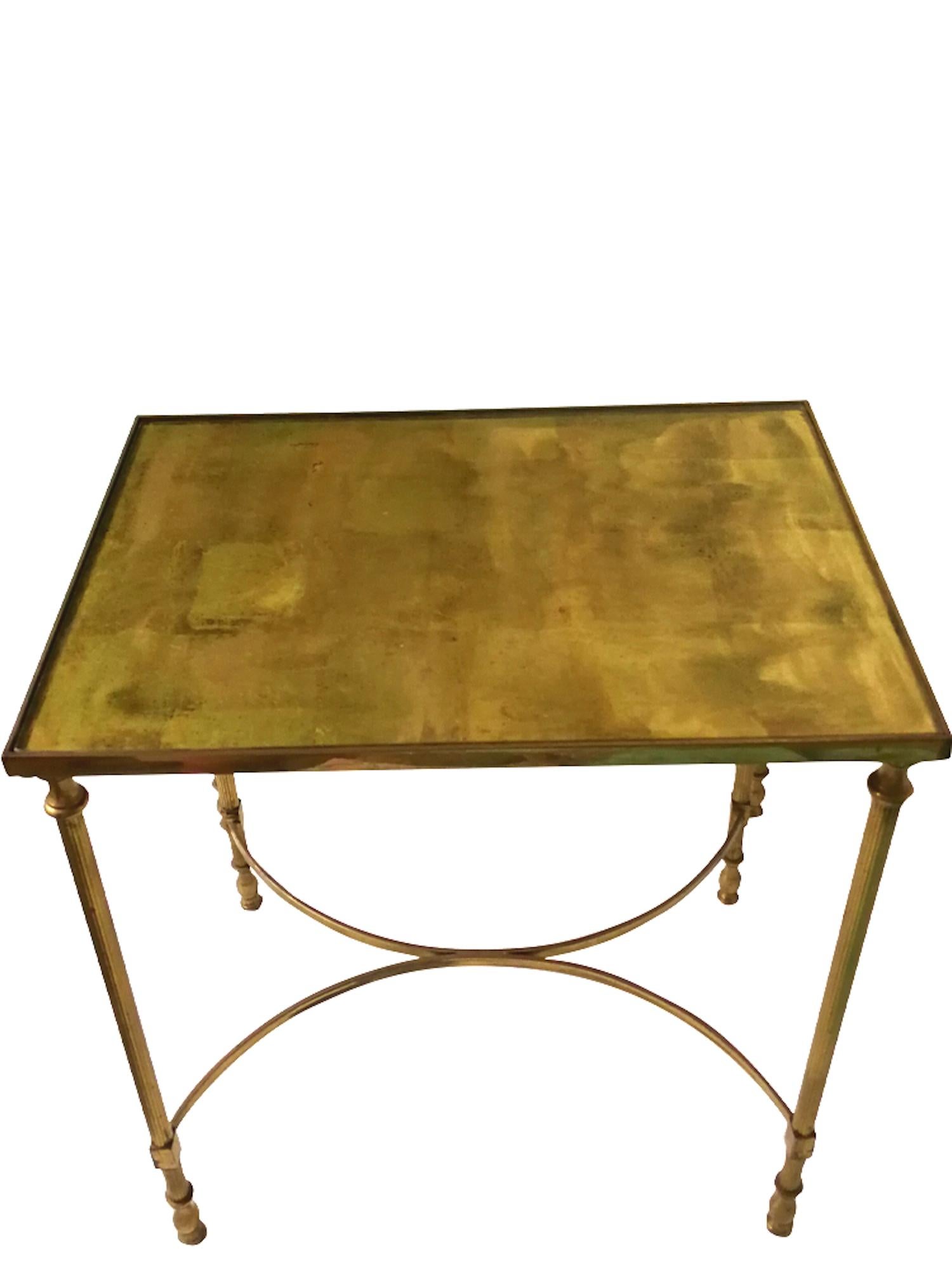 Bronze «Table Gigogne » Vintage Set of 3 Neo Classical Style, France, 20th Century, 60s