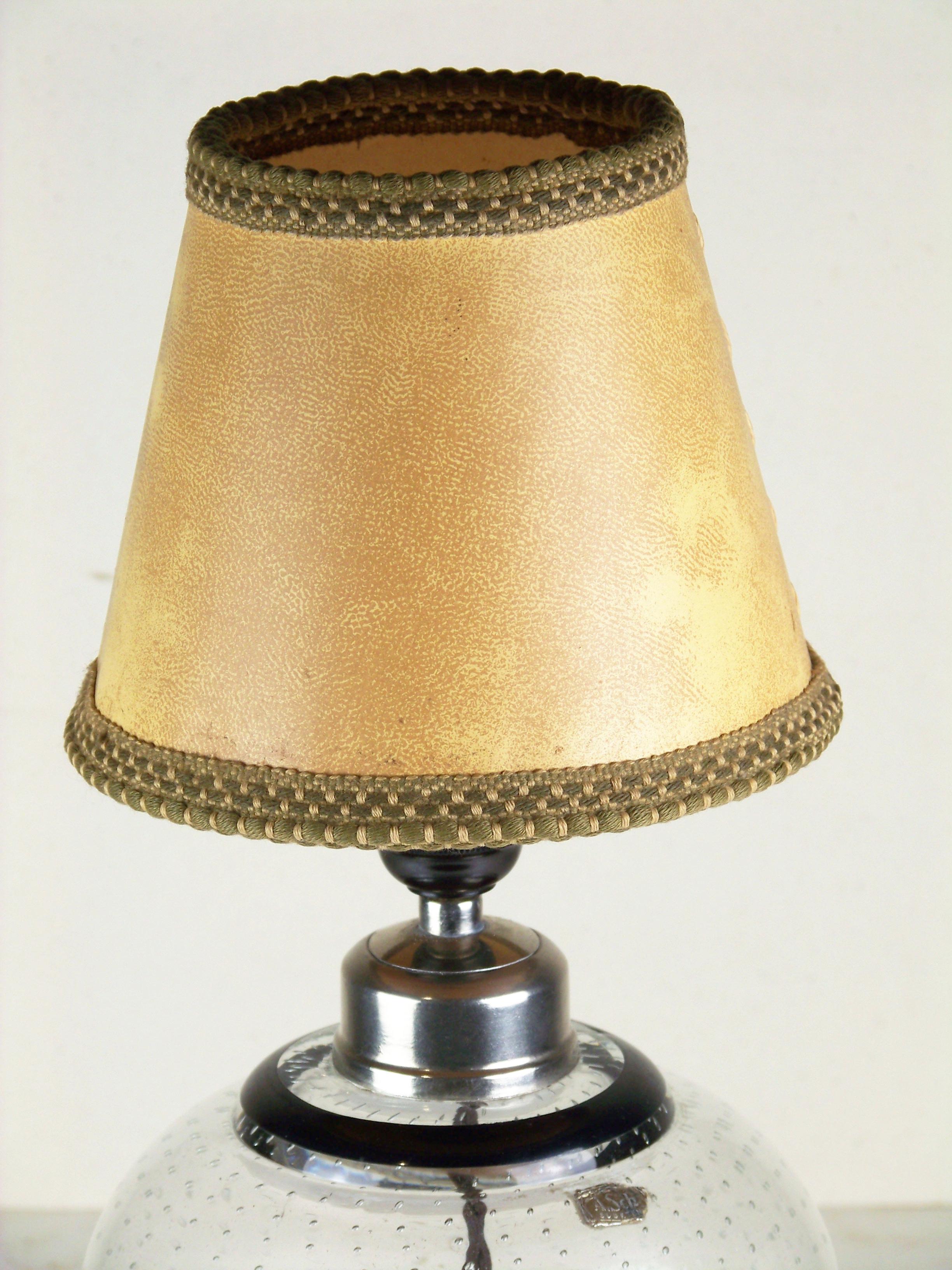 Table Glass Lamp - A.Sch. Sudetenland, 1938-1945 In Good Condition For Sale In Praha, CZ